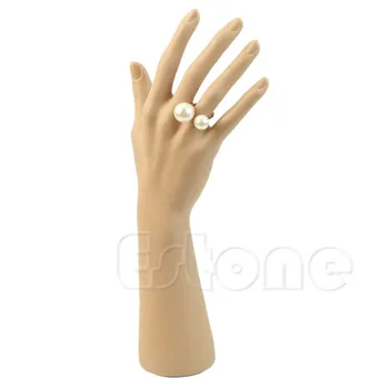 1 stk Nail Art Falsk Model, Se Ring, Armbånd, Handsker Stå Vise Mannequin Hånd