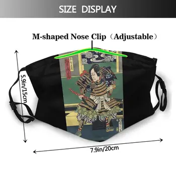 Ronin Munden ansigtsmaske Ronin Ridder Japansk Facial Mask Mode Temmelig for Voksne med 2 Filtre Maske