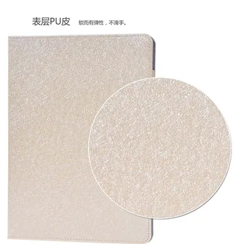 Ultra Slim 3-Mappe Mangetic Lukning Silke Flip Stå PU Læder Cover Tilfældet For Huawei Mediapad M2 10.0 M2-A01L / M / W Tablet