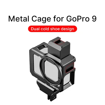 Ulanzi G9-5 GoPro 9 Metal Bur til GoPro Hero 9 Sort Ramme Tilfældet Med 52MM Filter Adapter Udvide Koldt Sko Mount Mic Fyld Lys