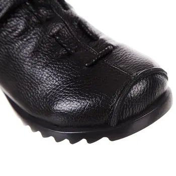 Xiuteng 2020 Høj Kvalitet Mujer Chaussure Kvinder I Ægte Læder Støvler Casual Damer Martinshoe Sommeren Flade Støvler I Stor Størrelse