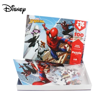 Disney League-Puslespil Spider-Man 100 Børn Flyet Puslespil Papir Pædagogisk Legetøj
