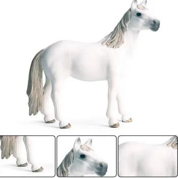 13cm 2 Typer Hvide Hest Model Handling Figur Vilde Dyr Action Figurer Samling PVC Børn Kognitiv Legetøj