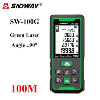 SNDWAY Laser Distance Meter Grøn Afstandsmåler 100 m 50 m 70 m Rækkevidde Finder Trena målebånd Elektronisk Niveau Hersker Roulette Værktøj