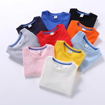 2020 Nye Efteråret Drenge Mærke Tøj til Børn Hættetrøjer & Sweatshirts Pige T-shirt, Bomuld Candy Color Basic Kids Sweatshirts