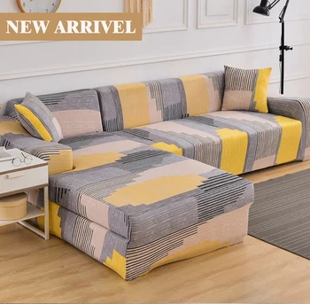 Snit Blomstret Sofa Dække Elastisk Sofaen Covers Til Stue Strække Slipcover Universal L-Formet Chaiselong Stramme Wrap
