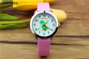 2019 nye børn se kreative dinosaur børn tegnefilm lysende pointer quartz armbåndsur