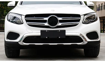 Auto Tilbehør Tilbehør Til Mercedes Benz GLC X253 2016 2017 2018 2019 ABS tågeforlygter Dække Støbning Trim Lyse Sølv