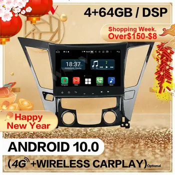 4+128 Carplay 2Din Hyundai SONATA 8 I40 I45 I50 YF 2011+ Android 10 Skærmen Afspiller Audio Radio GPS Navi-hovedenheden Auto Stereo