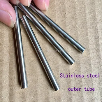 6mm Diameter DIY Kniv med Skaft Mosaikker Pin Nitter 9cm Længde Søm Messing Rør+stålrør #601