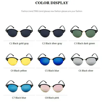 Polariserede Solbriller Til Mænd, Kørsel Belægning Spejl Kvindelige 2021 Runde Retro Vintage solbriller Kvinder UV400 Briller Nuancer