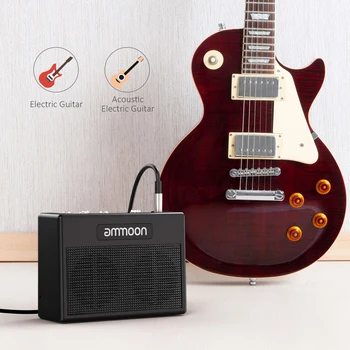Ammoon POCKAMP Guitar Forstærker Indbygget Multi-effekter 80 trommerytmer Støtte Tuner Tap Tempo Funktion med Power Adapter