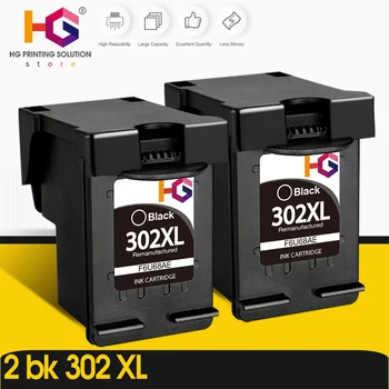 2 sort Erstatning for HP-302 XL hp302 hp302xl 302xl Blækpatron Til HP Deskjet 2130 3630 MISUNDELSE 4520 Officejet 4650 printer