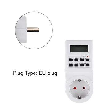 Mini-Digital LCD-230V 16A kontaktur Stikkontakten Plug-in-Time Kontrol til Køkken Elektrisk Apparat EU Stik med Colock