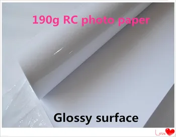 Gratis forsendelse 190g Blank overflade RC photo paper roll for Roll Up Banner eller XShow udskriv