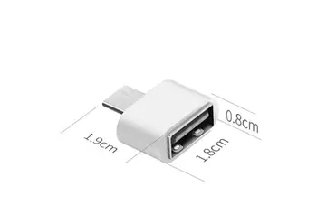100pcs/masse Micro USB til USB2.0 OTG Udvidelse Adapter i metalhus Til Mobiltelefon-Interface Til de Fleste 5 pin Micro USB Smart Phone
