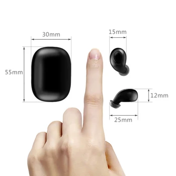 Trådløse Hovedtelefoner HD støjreducerende Stereo Gaming Headset TWS Fingeraftryk Touch Opladning Boks, Bluetooth Hovedtelefoner