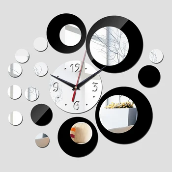 Salg særtilbud nye spejl Akryl væg Kvarts ur 3d crystal ure ure red moderne design, luksus