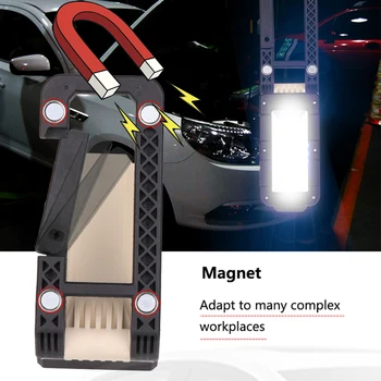 USB-Genopladelige COB Arbejde lys Bærbare LED Lommelygte 180 grader justering Bunden med magnetisk Velegnet til camping