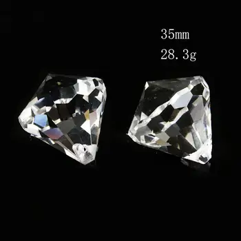 2/5pcs 35mm Klart Ice Rock Diamant Krystaller, Perler Til gør det selv Håndværk Garland Lysekrone Lampe i Loftet, Event, Bryllup, Indretning og Kunst