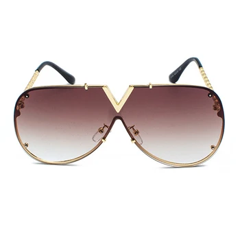 Mode Luksus Round Metal Frame Gradient Solbriller Kvinder Mænd 2020 Retro Brand Designer Solbriller Tendenser Engros