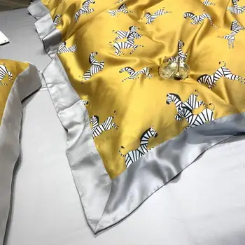 42 Nye sort hvid zebra Duvet Cover Sæt super blød tencel Sengetøj Sæt Dronning King Bedlinens Ark Pudebetræk