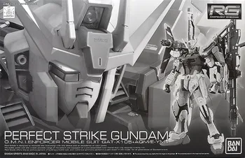 Original BANDAI Gundam PB RG 1/144 Model PERFEKT STRIKE GUNDAM SEED KIRA YAMATO Mobile Suit Kids Legetøj