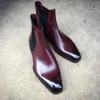 Herre-Sko af Høj Kvalitet, Nye Ankomst Mode Pu-Læder-Mandlige Casual Kjole Chelsea Støvler til Mænd Shoes De Hombre HB188