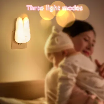 Nordisk kanin Fjernbetjening Night lights Soveværelse Sover Fødslen, er Nyfødte Baby Sygepleje Sygepleje bordlampe baby nat lamper
