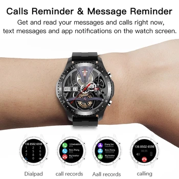 Ny Smart ur Mænd Bluetooth opkald vandtæt Sport fitness ur sundhed Tracker Weather Display Multifunktions-Smartwatch
