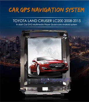 12,1 Tommer Tesla Stil Android6 Bil DVD-Afspiller GPS-Navigation Til Toyota Land Cruiser LC 2008-Stereo Enhed Satnav Mms
