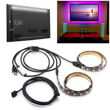 2STK RGB USB-50cm 5V LED Strip 5050 Støvtæt, Vandtæt Tape Light Bar-TV Baggrund Party Belysning Kit DIY Dekorativ Lampe
