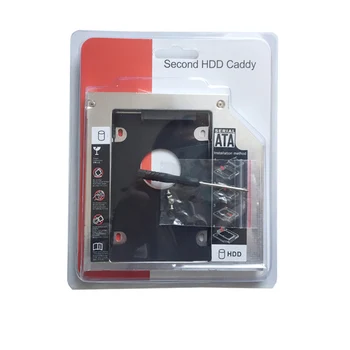 12,7 MM 2nd HD HDD med en SSD Harddisk Caddy for MSI-GT60 GT70 GE70 GX60 GX70 CX61 GP60 GP70 CX620 CX640(Gave Optiske drev bezel )