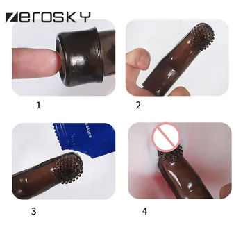 Zerosky Silikone Finger Ærme Massageapparat G Spot Klitoris, Skeden Anal Stimulator Massagers Voksne Produkter, sexlegetøj til Mænd, Kvinder