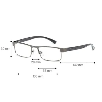 Høj Kvalitet Mænd Titanium legering Briller Ikke sfærisk full metal Coated linse læsning briller+1.0 +1.5 +2.0 +2.5 +3.0 +3.5+4.0