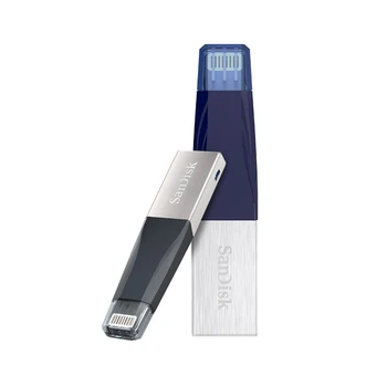 SanDisk Flash-Drev iXPand OTG Lyn 128GB 64GB 16GB 32GB Pendrive Dual OTG USB 3.0 256GB Pen-Drev til iPhone & iPad MFi -