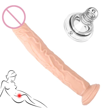 Følelse Realistisk Dildo blød Flydende silikone Enorm Stor Penis Med sugekop sexlegetøj til Kvinde Female Strapon Onani