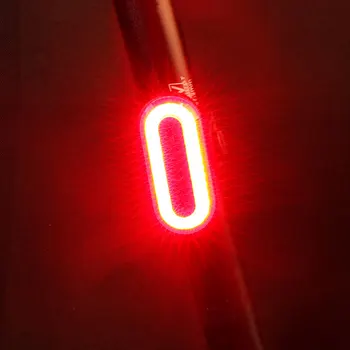 Deemount Cyklus baglygte på Cykel baglygte USB-Opladning Advarsel Sikkerhed Lanterne Oval 30 LED-chips COB Op til 18hrs Runtime