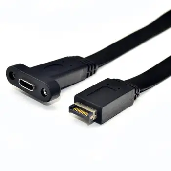 30cm USB 3.1 Front Panel Header Type E han Til USB-C Type C Kvindelige Bundkort Udvidelse Kabel-Stik ledning ledning
