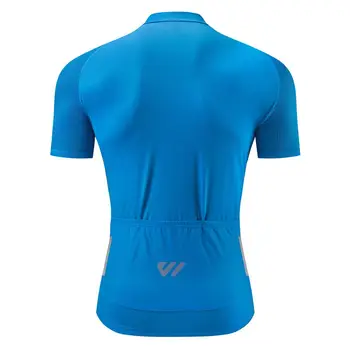 Wulibike Nye Trøje Mænds Sommeren Åndbar Anti-UV-kortærmet Top Cykel Sport Uniformer T-Shirt til Manden, Blå Serie