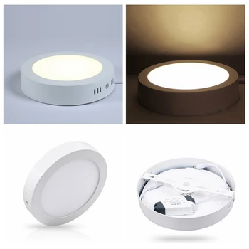 AC85-265V LED loftslampe Ultra-tynd Moderne Loft Lamper 6W 12W 18W 24W LED-Panel Lys Akryl Vandtæt Loft lys