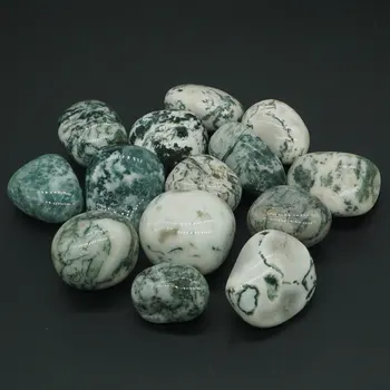 Naturlige Træ Agat Væltede Sten, Ædelsten Rock-Mineral Krystal Healing, Chakra, Meditation Feng Shui Indretning Samling