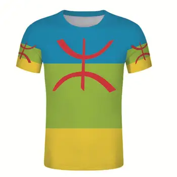 Kabyle t-shirt brugerdefinerede algeriet t-shirt algerie land Berbere etnisk tøj logo print sport tshirt