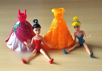8stk/Masse Prinsesse MagiClip Snow White Belle Merida Lille Dukke Fashion Figur Toy