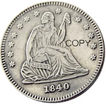 OS Komplet sæt(1840-1891)P/O/CC/S 104pcs Siddende Frihed Quater Dollar Sølv Forgyldt Kopi Mønt