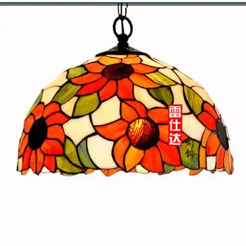 Tiffany Middelhavs-stil Vedhæng Lys glansmetalpræparater nat lys E27 pære lampe til væg-gulvtæppe bar seng hjem belysning Gratis fragt
