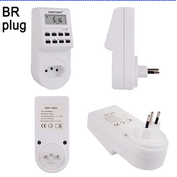 FR Plug Digital Ugentlige Programmerbare Elektriske Wall Plug-in Power Socket kontaktur Outlet Ur 220V AC 110V