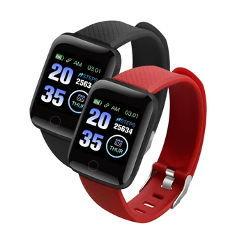 116 Plus Smart Ur med puls Smart Armbånd Sports Ure Smart Band Vandtæt Smartwatch til Android, iOS Dropshipping