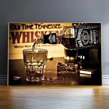 Whisky Klassisk Kunst Plakater Og Prints Drikke Kunst Lærred Malerier På Væggen Whisky Art Billeder For Bar Hjem Dekoration