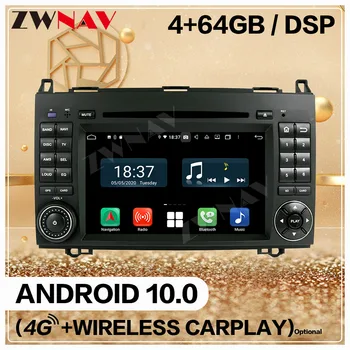 128GB 2 Din-Benz A-W169 B-W245 Viano Vito 2009 2010 2011 Android 10-Afspiller, Video, Audio Radio GPS Navi-hovedenheden Auto Stereo